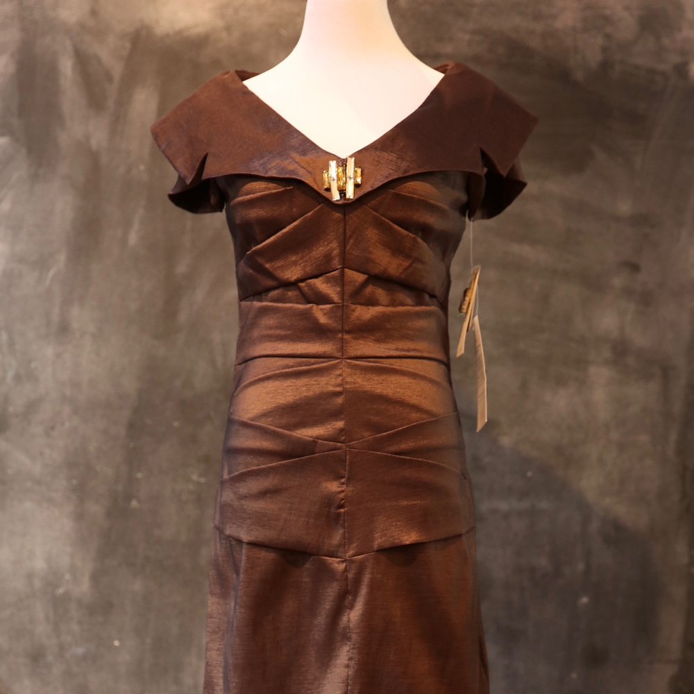 Jeweled Brown Cocktail Dress